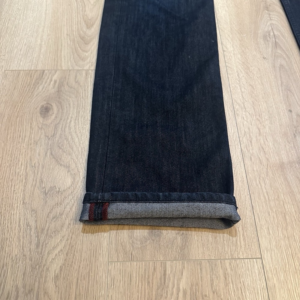 Paige Normandie Jeans Mens 36x34 Dark Wash Straight Leg SELVAGE USA Made EUC - Picture 2 of 7